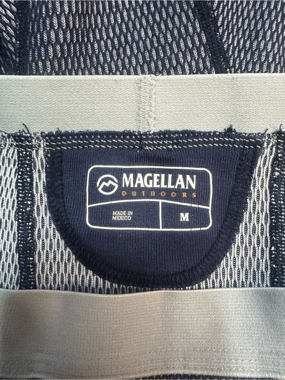 Magellan Outdoors Thermal Base Layer Set Mens M Blue Gray Waffle Knit Pants